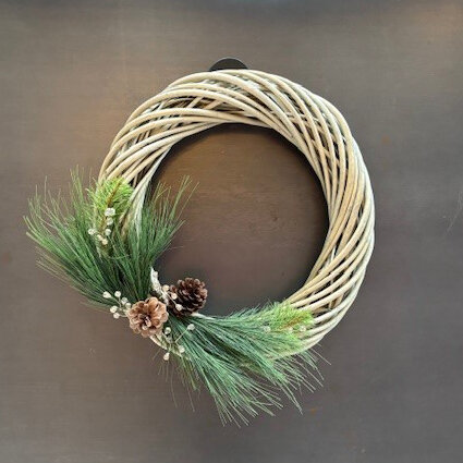 Medium Natural Woven Wreath 15in Dia. Pine  Product Image